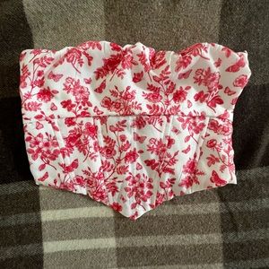 PRINCESS POLLY crop floral bustier